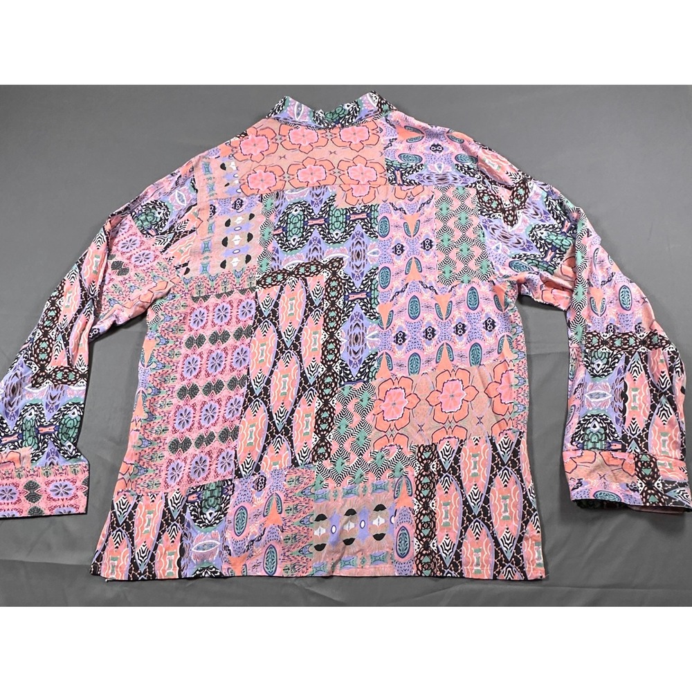 Raga Man Patchwork Print Viscose Button Down Shir… - image 8